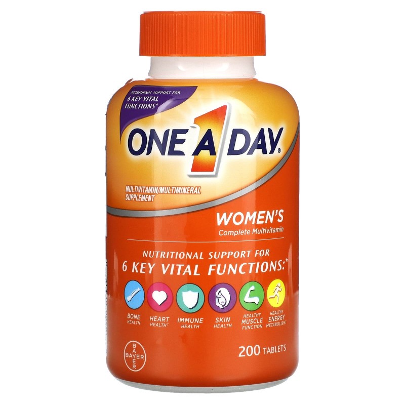 One-A-Day, Женская формула, мультивитаминная/мультиминеральная добавка, 200 таблеток