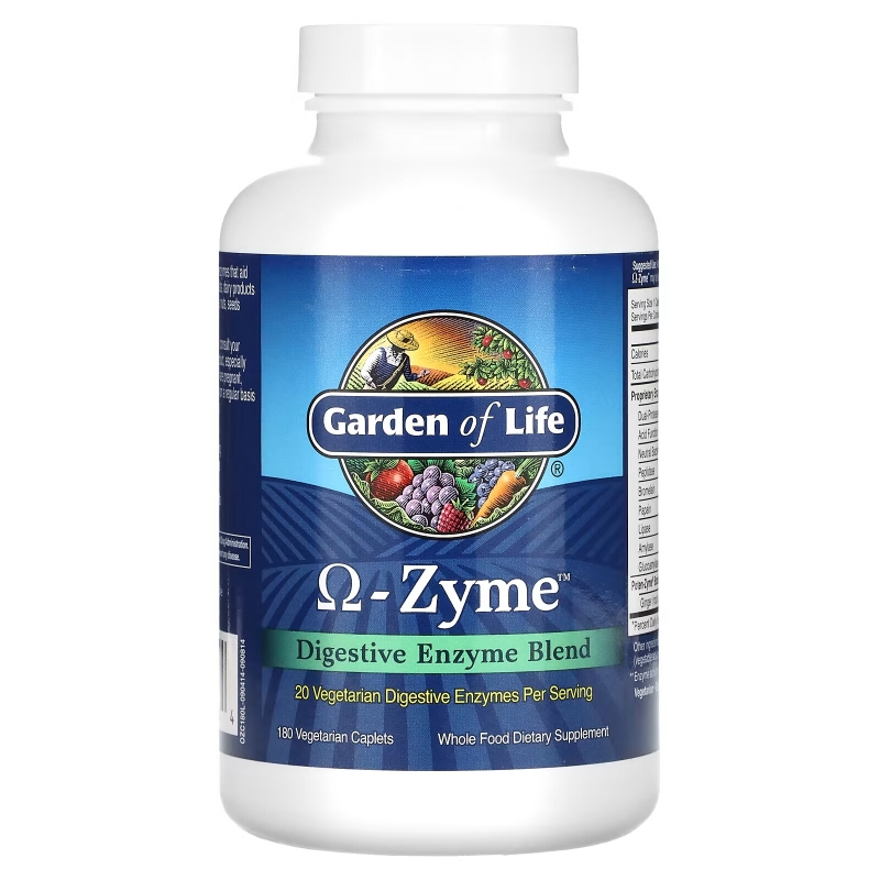 Garden of Life Omega-Zyme Смесь пищеварительных энзимов 180 растительных капсул