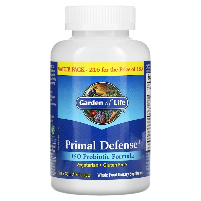 Garden of Life Primal Defense формула с пробиотиками ГПО 216 капсуловидных таблеток