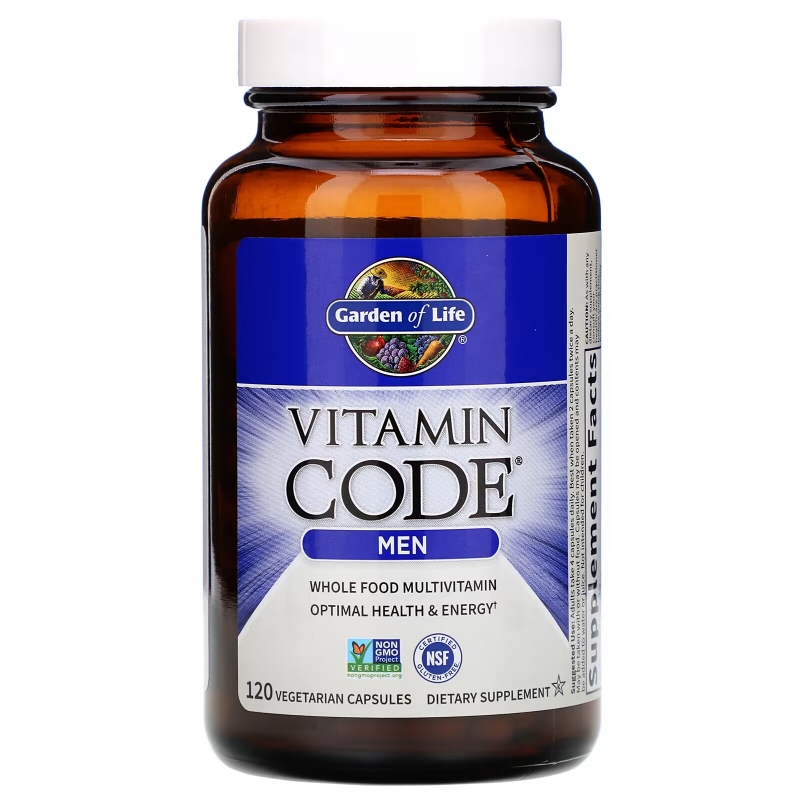 Garden of Life Vitamin Code для мужчин 120 овощных капсул