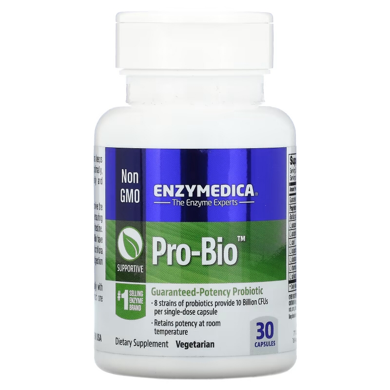 Enzymedica Pro Bio пробиотик гарантированного действия 30 капсул