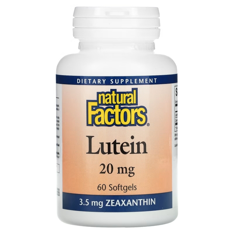 Natural Factors, Lutein, 20 mg, 60 Softgels