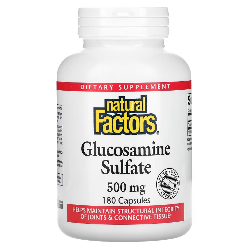 Natural Factors, Glucosamine Sulfate, 500 mg, 180 Capsules