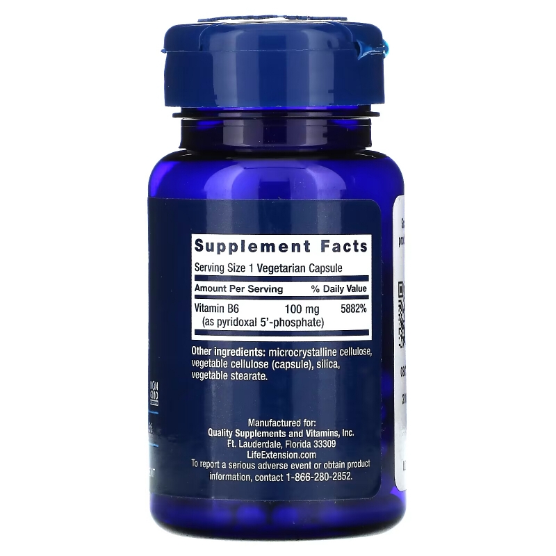 Life Extension Пиридоксаль-5-фосфат (Витамин B6) 100 мг 60 капсул