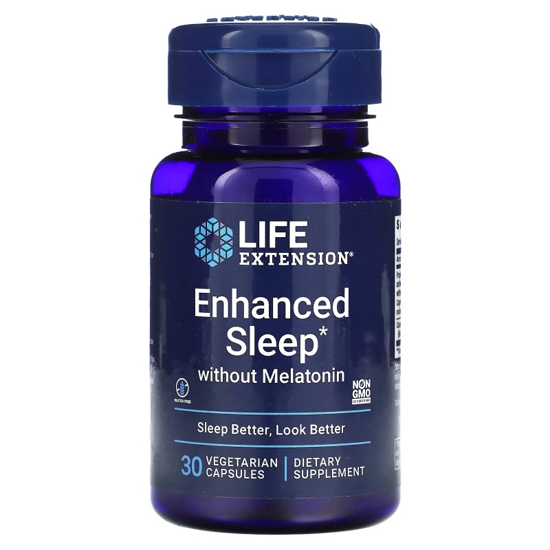 Life Extension, Enhanced Sleep without Melatonin, 30 Vegetarian Capsules