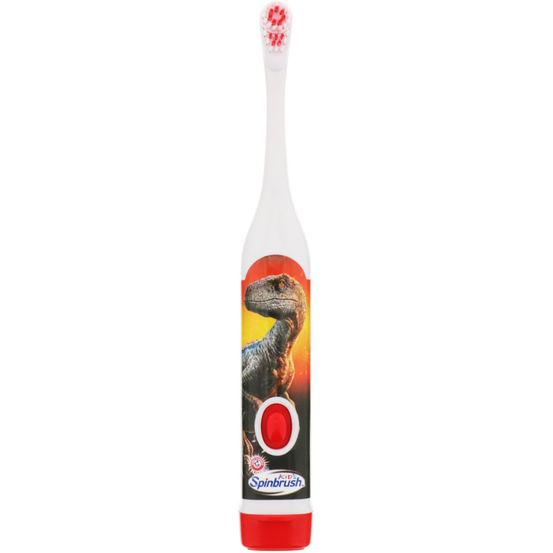 Arm & Hammer, Kid's  Spinbrush, Jurassic World, Soft, 1 Battery Powered Toothbrush