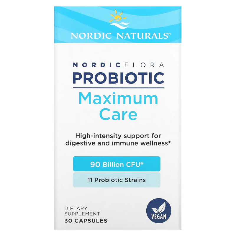 Nordic Naturals, Nordic Flora Probiotic, Maximum Care, 90 Billion CFU, 30 Capsules