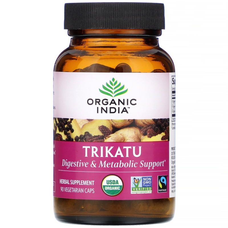Трикату (Trikatu) 60 капс., Organic India. Трифала Органик Индия. Трифала IHERB. Трифала в порошке Органик Индия.