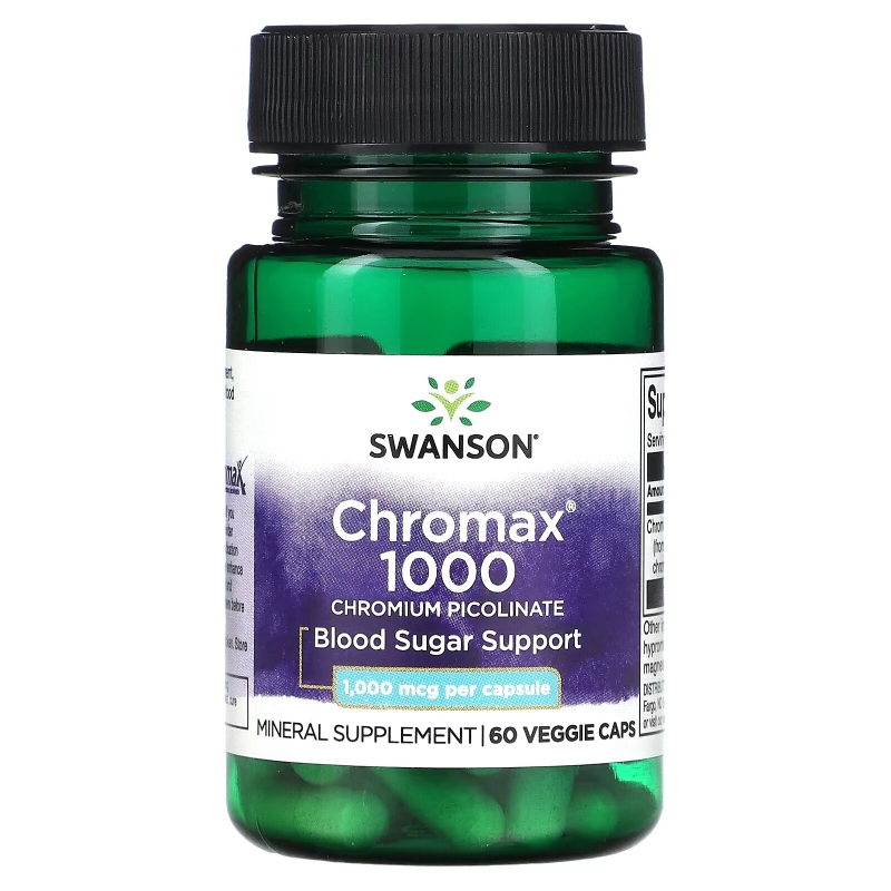 Swanson, Chromax 1000, Chromium Picolinate, 1,000 mcg, 60 Veggie Caps