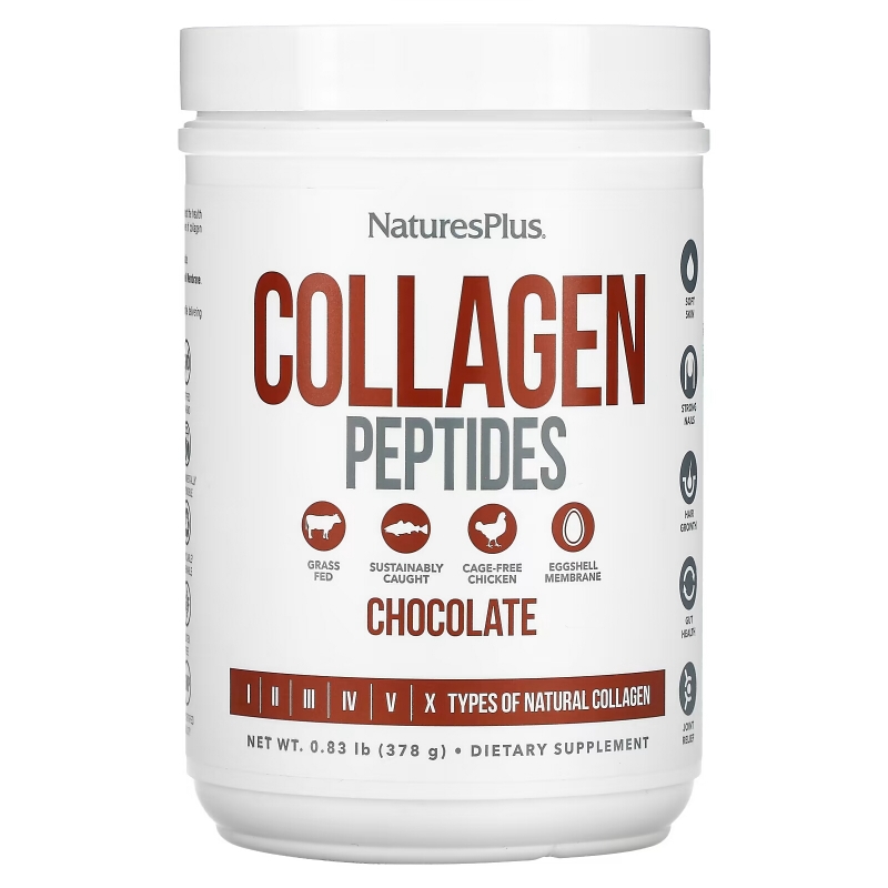 NaturesPlus, Collagen Peptides, Chocolate, 0.83 lb (378 g)